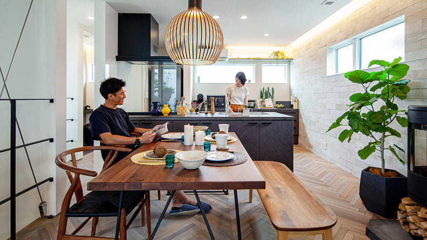 自然素材を使用したインテリアの施工事例