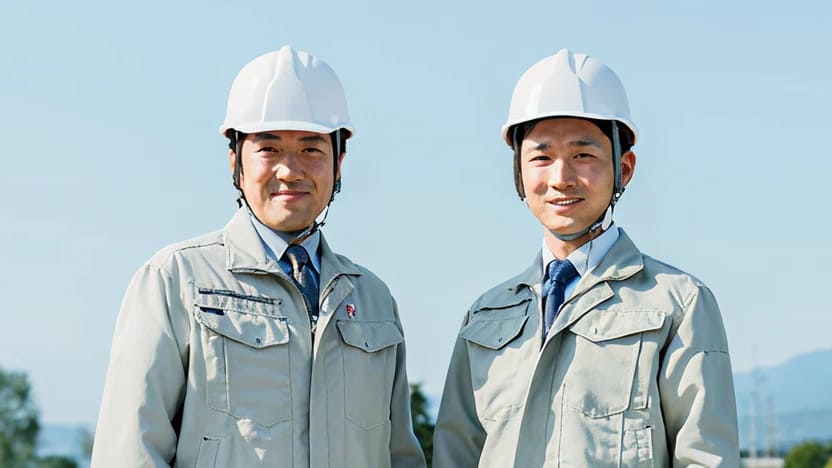 気密測定の様子